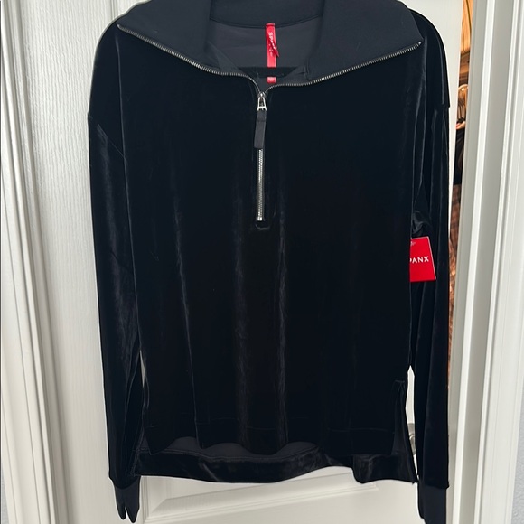 SPANX Tops - Spanx AirEssentials half-zip black velvet